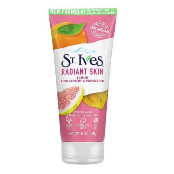 مقشر سانت آيفز للبشرة المشعة بالليمون الزهري والماندرين 170 مل