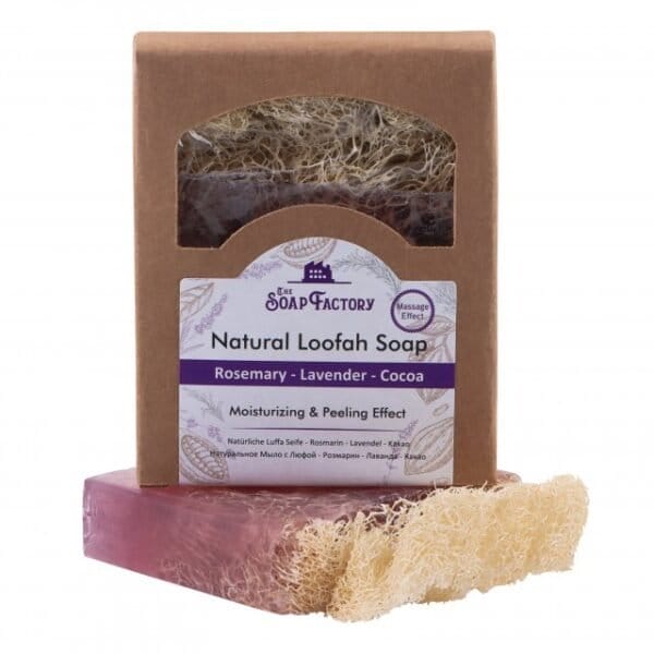 صابون ألياف اليقطين الطبيعية - اكليل الجبل، الخزامى، كاكاو  120 جرام