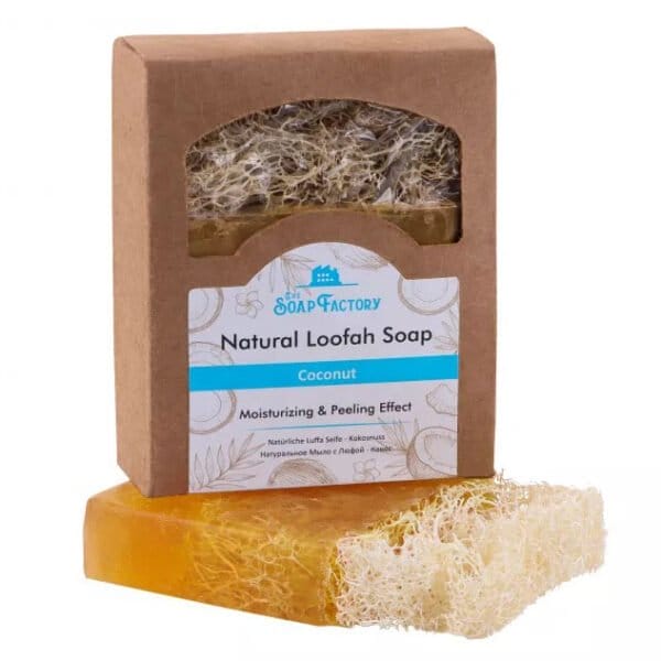 صابون جوز الهند بألياف اليقطين الطبيعية  120 جرام